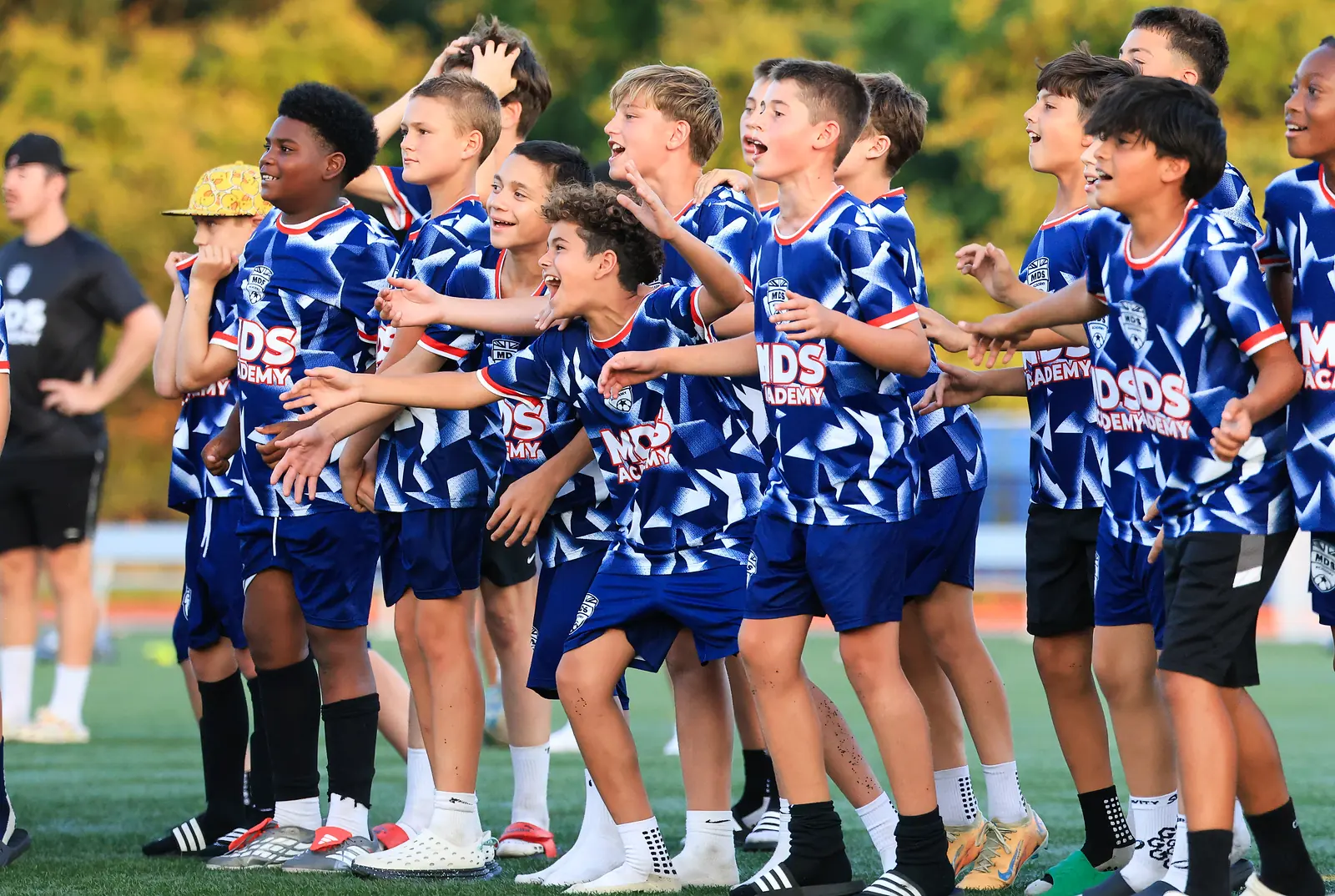 MDS Academy players celebrating together at camp